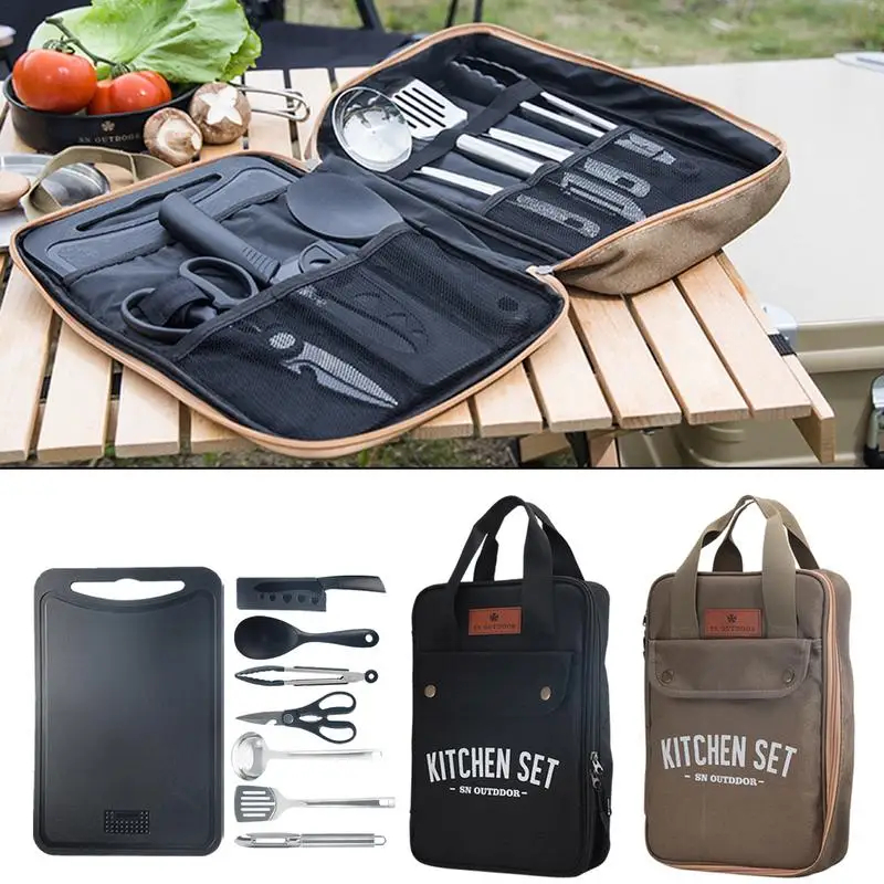 ชุดเครื่องครัวแคมป์ปิ้ง 8 ชิ้น - Camping Cooking Kits บทวิจารณ์และราคา