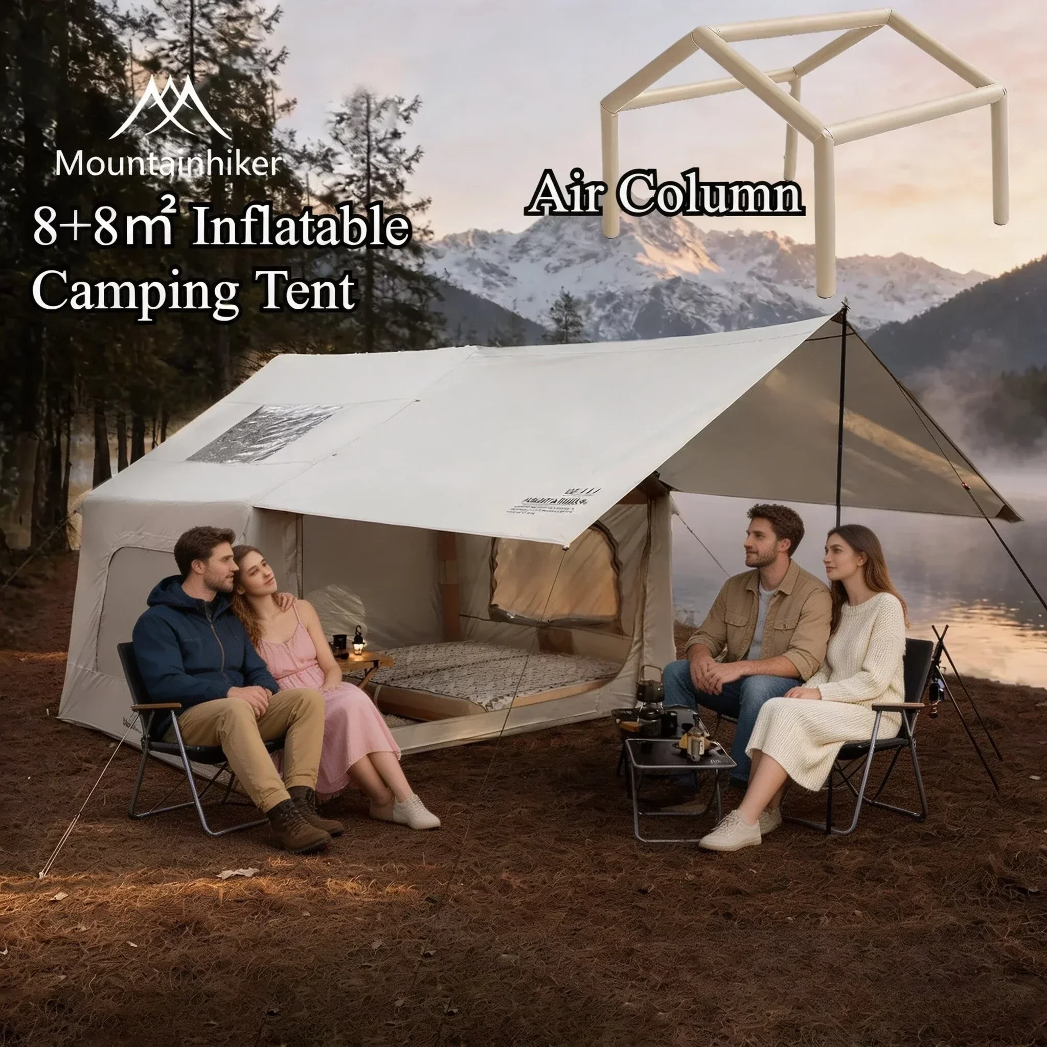 8+8 ㎡   เต็นท์ตั้งแคมป์แบบเป่า - Camping Cooking Utensils Kit บทวิจารณ์และราคา