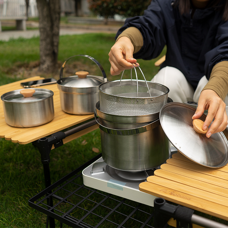 NOBANA ใหม่ล่าสุดกลางแจ้งชุดหม - Camping Cooking Kits บทวิจารณ์และราคา