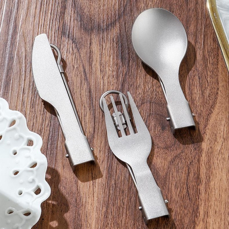 ชุดอุปกรณ์รับประทานอาหารพับได้ - Camping Cooking Set Lightweight บทวิจารณ์และราคา