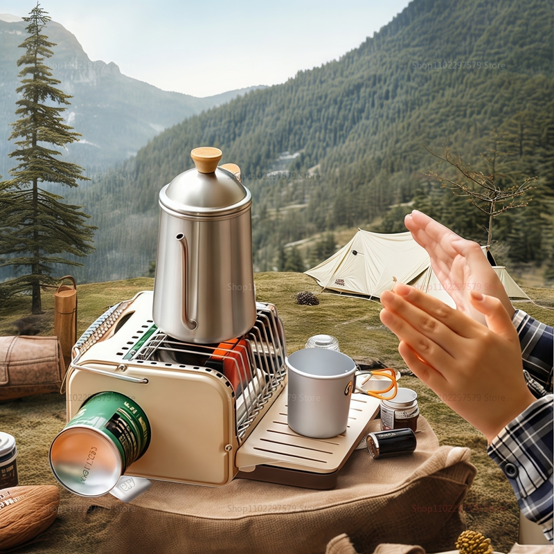 เตาแก๊สแคมป์ปิ้ง 1200W เตาพกพา - Camping Cooking Set Lightweight บทวิจารณ์และราคา
