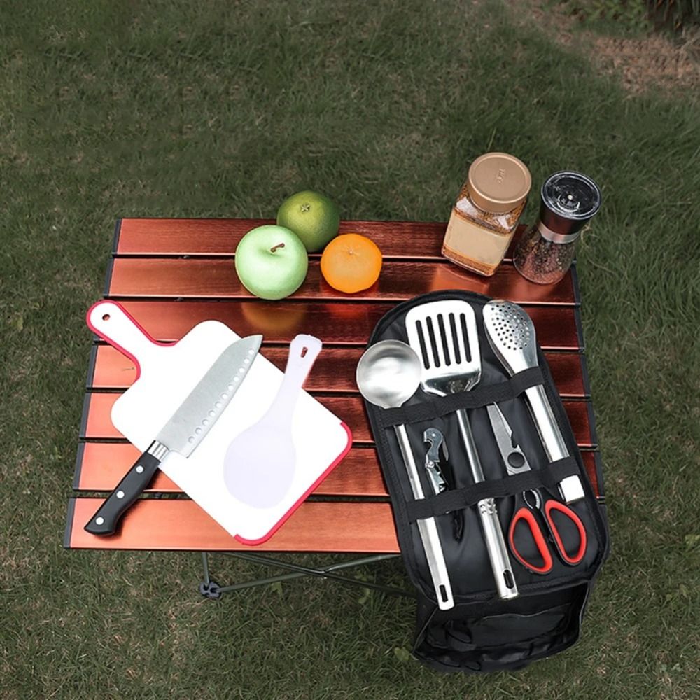 2024 ชุดอุปกรณ์ปิกนิกกระเป๋าเก - Camping Cooking Utensil Bag บทวิจารณ์และราคา