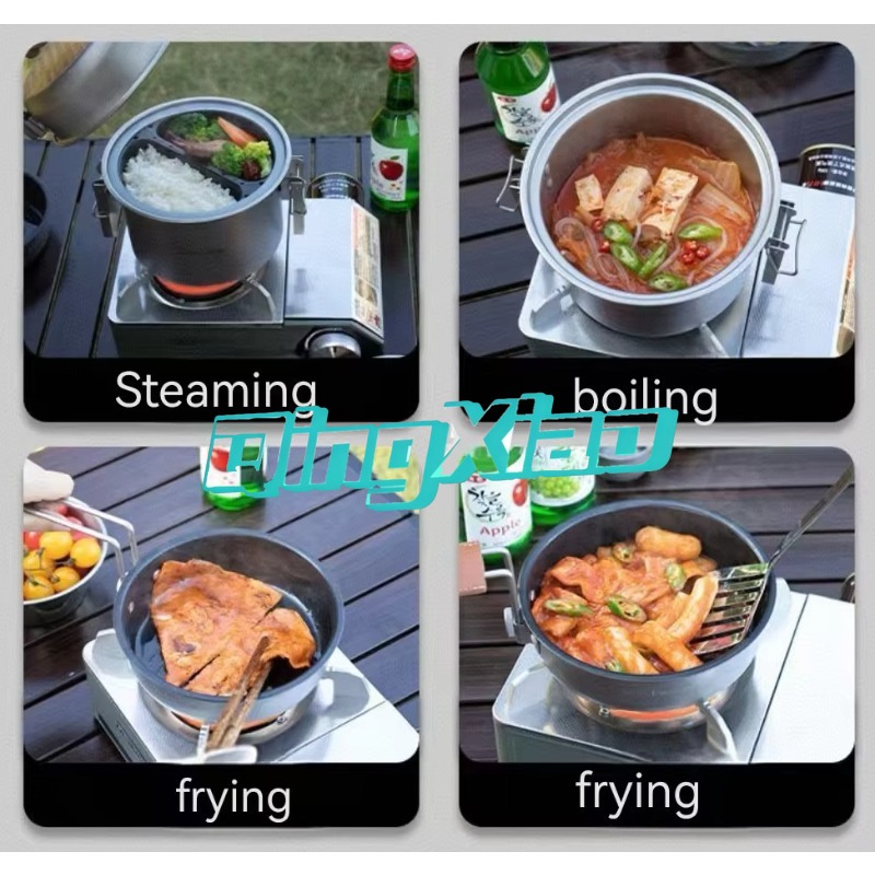 หม้อสแตนเลส 304 สำหรับแคมป์ปิ้ - Camping Cooking Pot Stainless Steel บทวิจารณ์และราคา