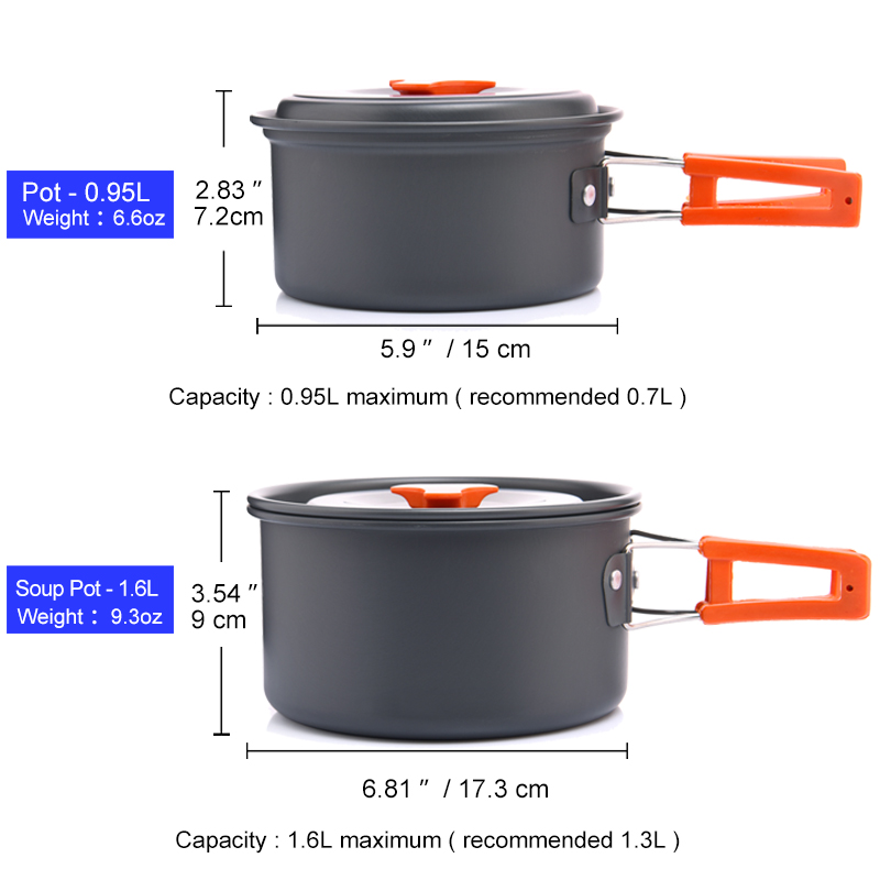 Widea เครื่องใช้บนโต๊ะอาหารสำห - Camping Cooking Kits บทวิจารณ์และราคา