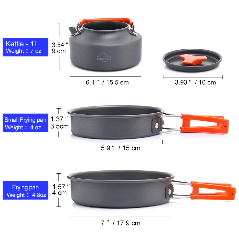 Widea เครื่องใช้บนโต๊ะอาหารสำห - Camping Cooking Kits บทวิจารณ์และราคา