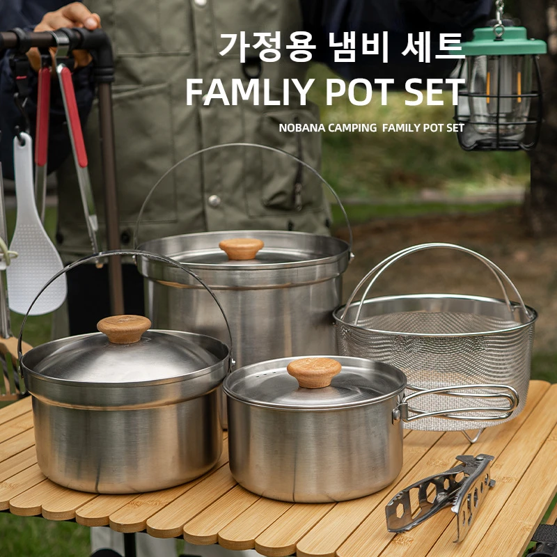 2026 ใหม่ ชุดหม้อสแตนเลสสำหรับ - Camping Cooking Pot Stainless Steel บทวิจารณ์และราคา