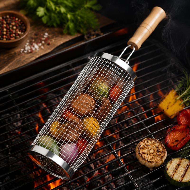 ชุดตะกร้าย่างบาร์บีคิวทรงกลม ส - Camping Cooking Utensils Kit บทวิจารณ์และราคา