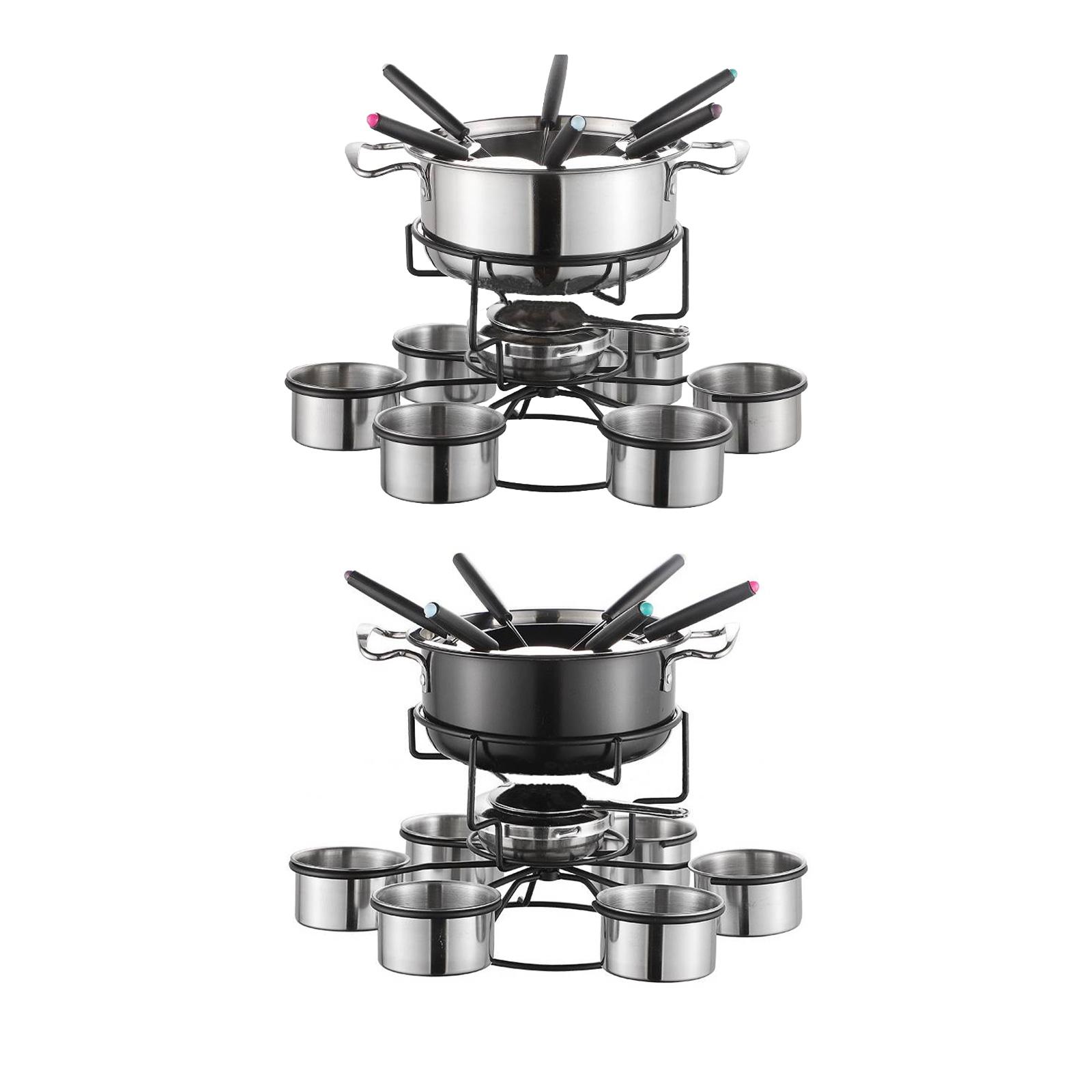 ชุดหม้อฟองดูพร้อมเตาปรุงอาหารแ - Camping Cooking Pot Stainless Steel บทวิจารณ์และราคา