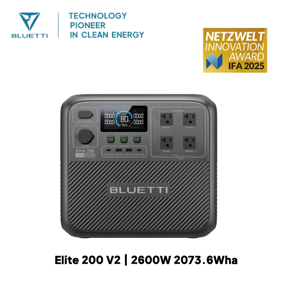 【รีนิว】BLUETTI Elite 200 V2 สถ - Camping Cooking Utensils Kit บทวิจารณ์และราคา