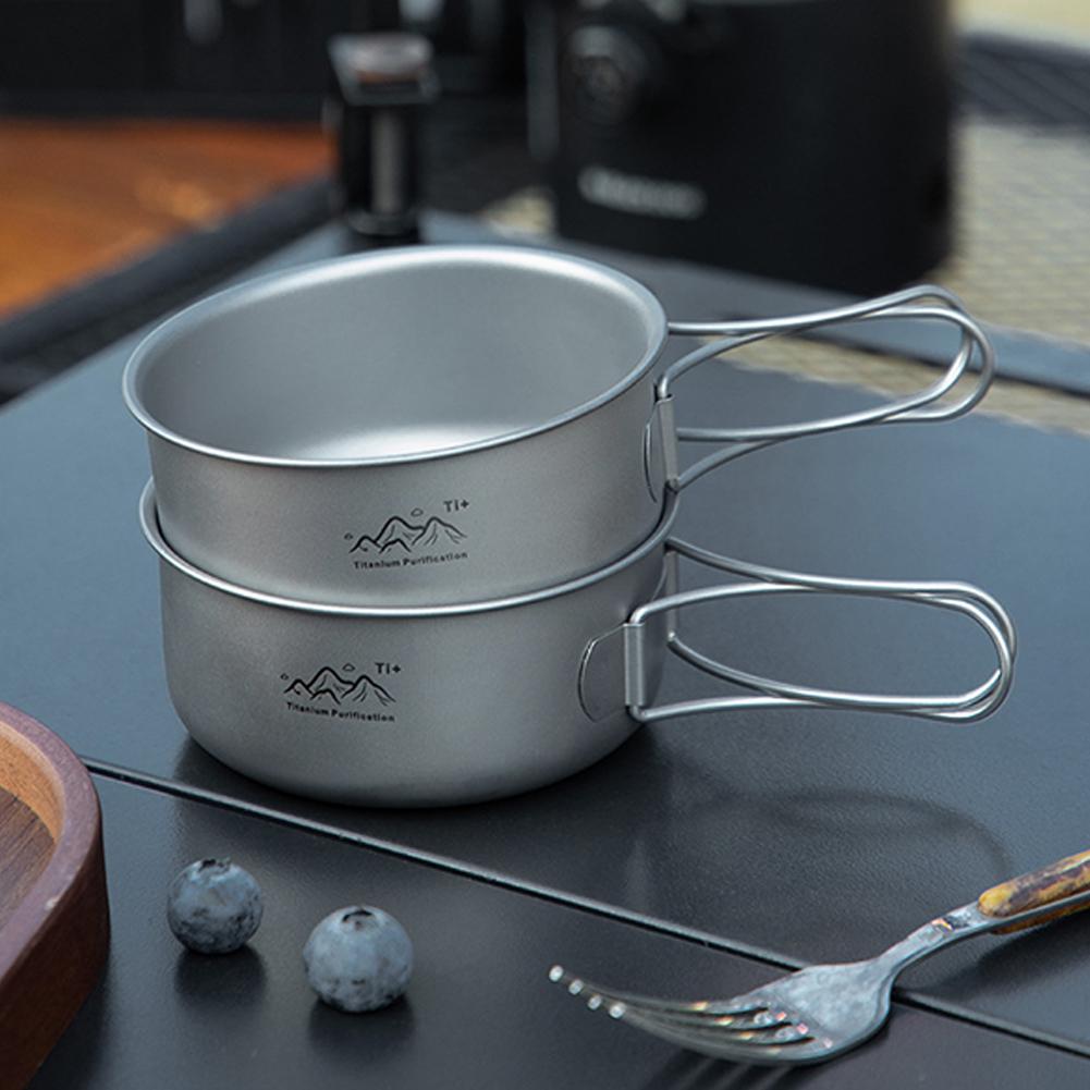 ชุดเครื่องครัวไทเทเนียมน้ำหนัก - Camping Cooking Pot Stainless Steel บทวิจารณ์และราคา
