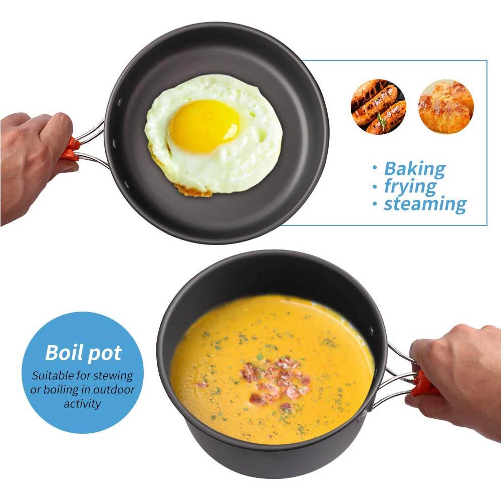 ชุดทำอาหารสำหรับตั้งแคมป์กลางแ - Camping Cooking Vegetables บทวิจารณ์และราคา