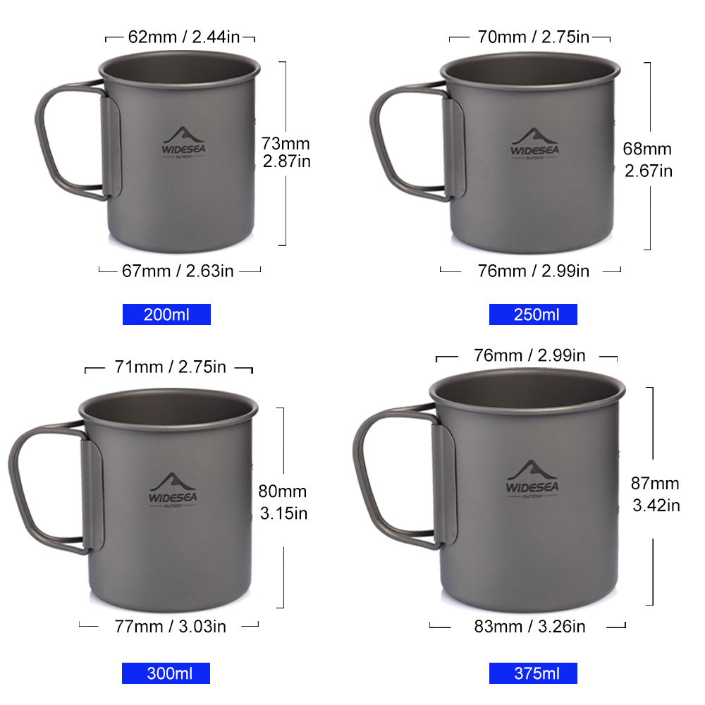 Widesea Camping Mug ถ้วยไทเทเน - Quechua Camping Cooking Set บทวิจารณ์และราคา