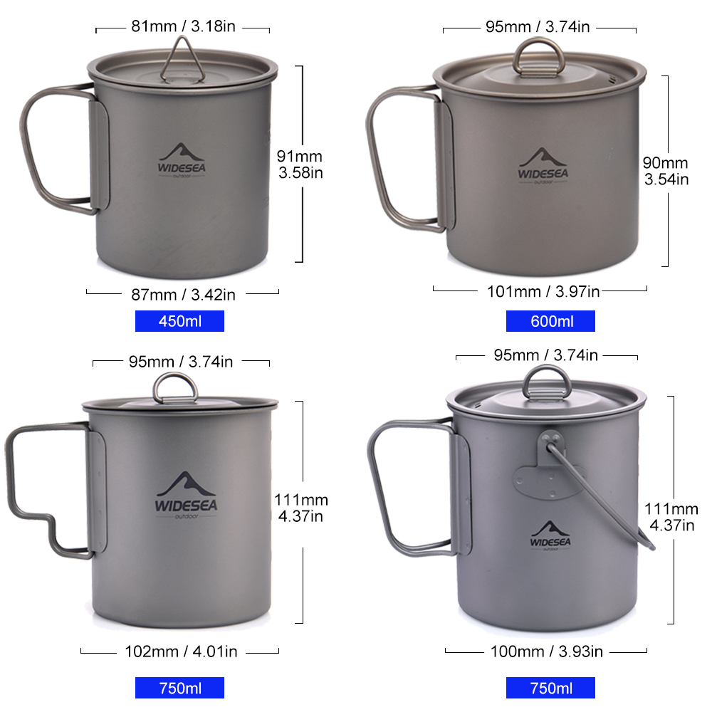 Widesea Camping Mug ถ้วยไทเทเน - Quechua Camping Cooking Set บทวิจารณ์และราคา