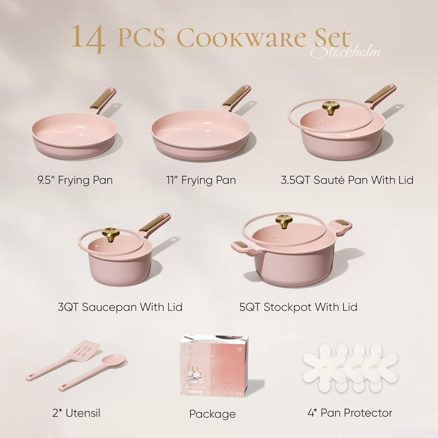 ชุดเครื่องครัวเซรามิกกันติด 14 - Camping Cooking Pots And Pans Set บทวิจารณ์และราคา