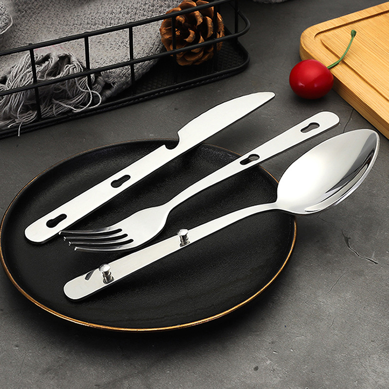 ชุดช้อนส้อมมีดพกพาสแตนเลส 3 ชิ - Quechua Camping Cooking Set บทวิจารณ์และราคา