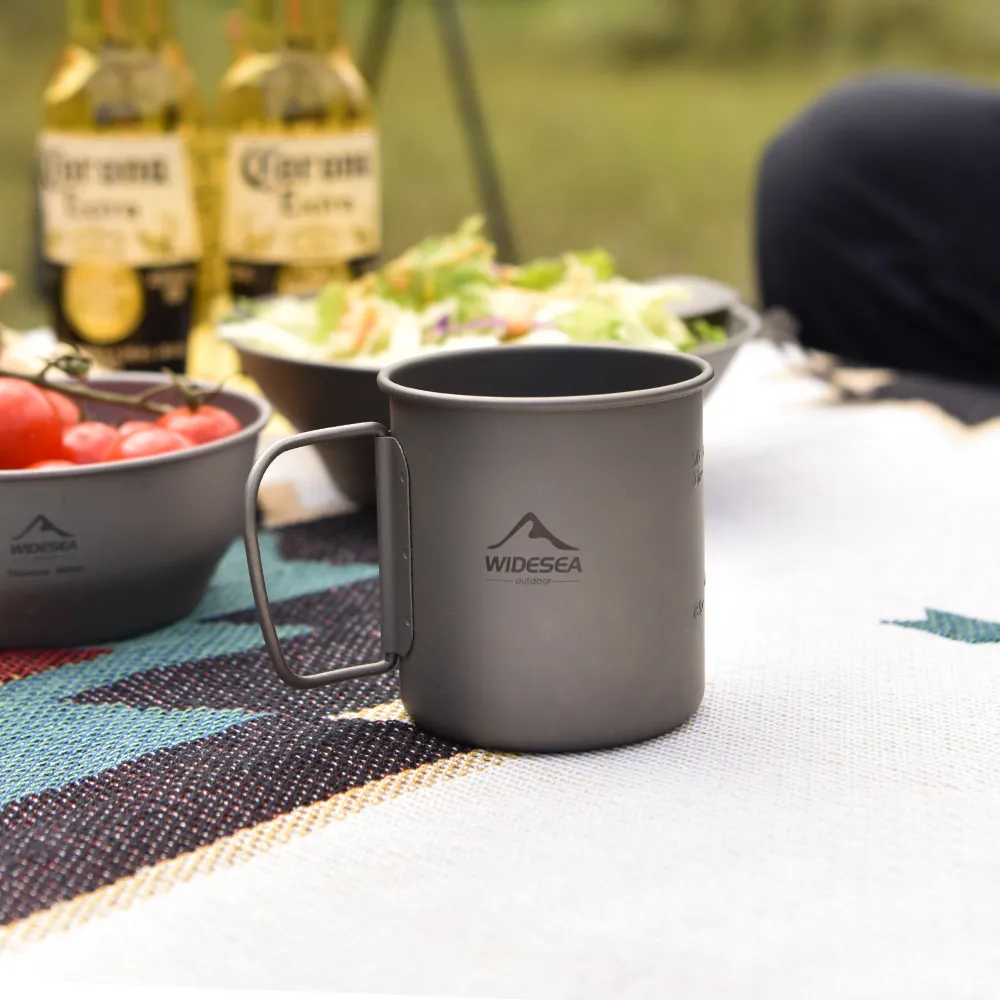 แก้วมัคไทเทเนียมสำหรับตั้งแคมป - Quechua Camping Cooking Set บทวิจารณ์และราคา