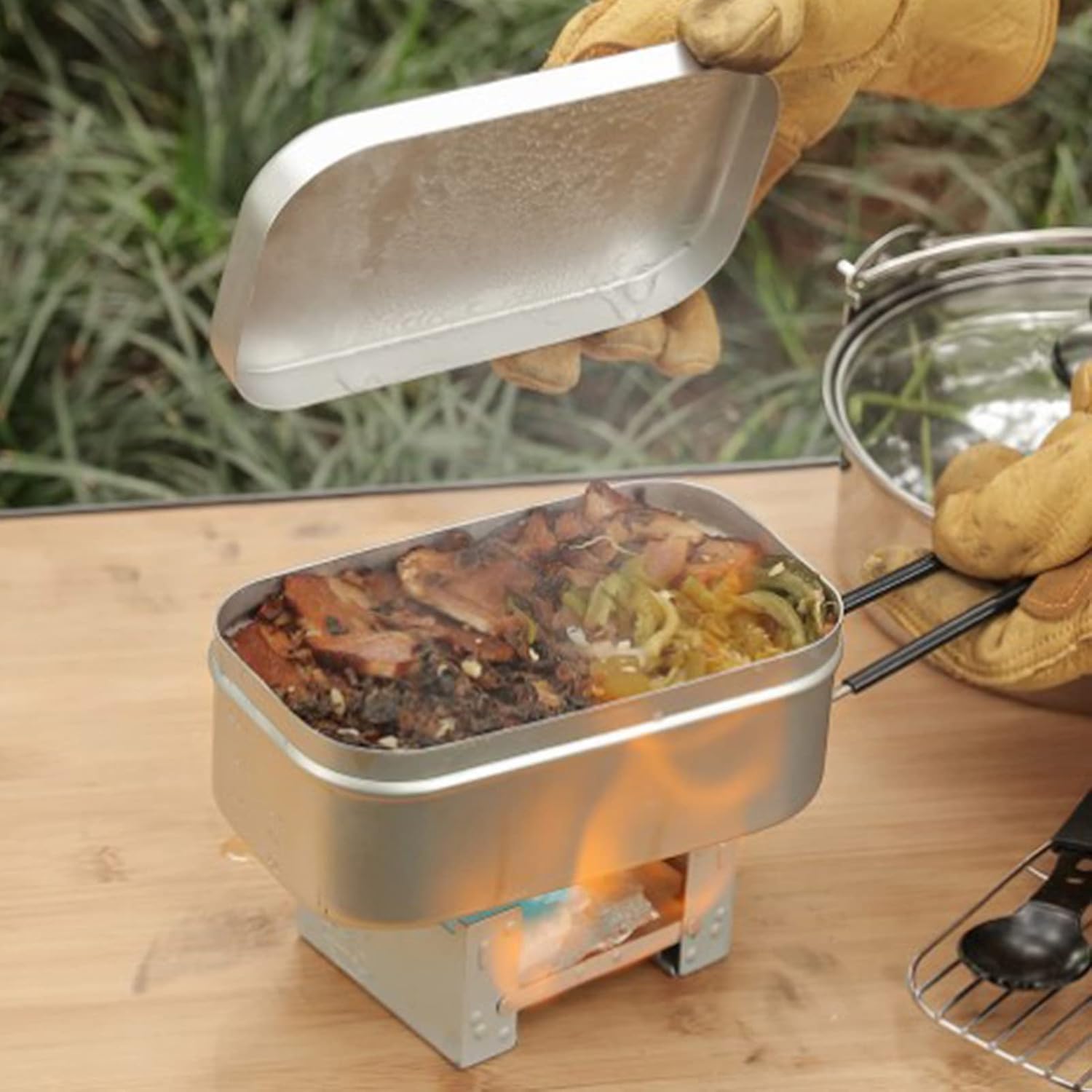 ที่จับกล่องเบนโตะแบบพับได้, ภา - Camping Cooking Utensils Kit บทวิจารณ์และราคา