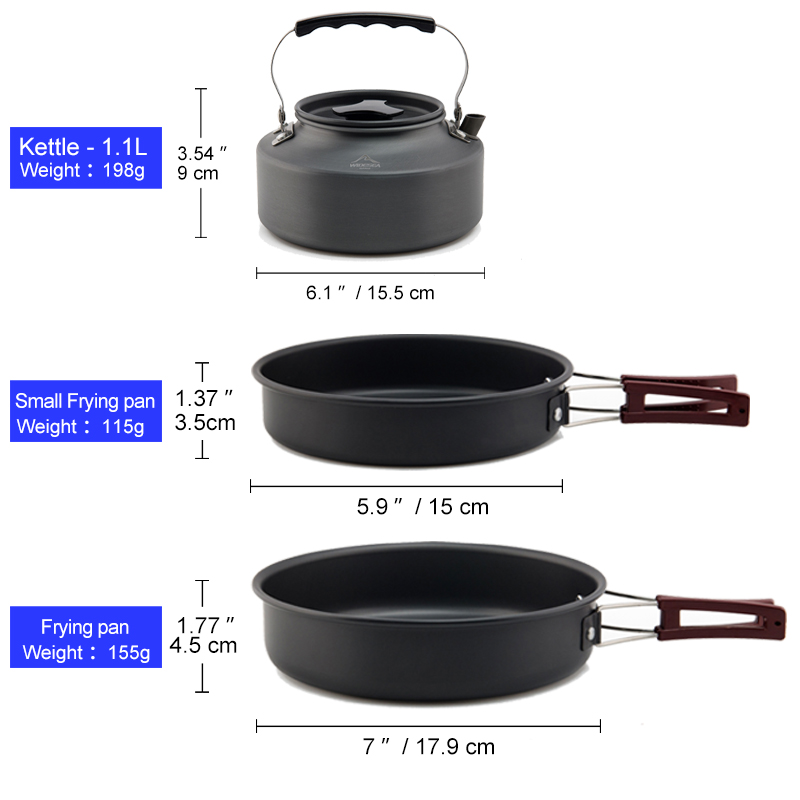 Widesea Camping ชุดเครื่องครัว - Quechua Camping Cooking Set บทวิจารณ์และราคา