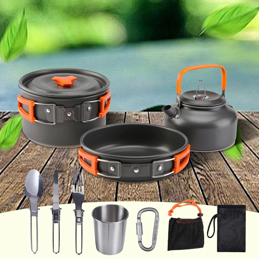 ชุดเครื่องครัวสำหรับตั้งแคมป์  - Camping Cooking Pots And Pans Set บทวิจารณ์และราคา