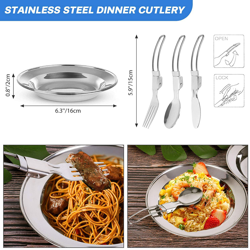 1 ชุดหม้อกลางแจ้ง กระทะ ชุดเคร - Camping Cooking Pots And Pans Set บทวิจารณ์และราคา