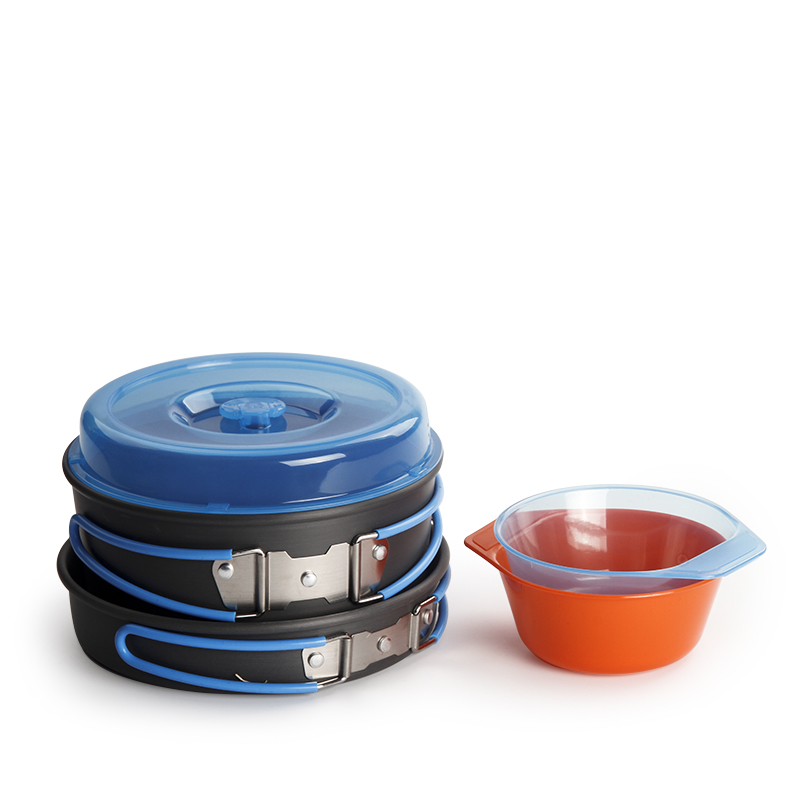 เครื่องครัวตั้งแคมป์แบกเป้หม้อ - Camping Cooking Pots And Pans Set บทวิจารณ์และราคา