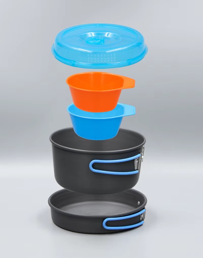 เครื่องครัวตั้งแคมป์แบกเป้หม้อ - Camping Cooking Pots And Pans Set บทวิจารณ์และราคา