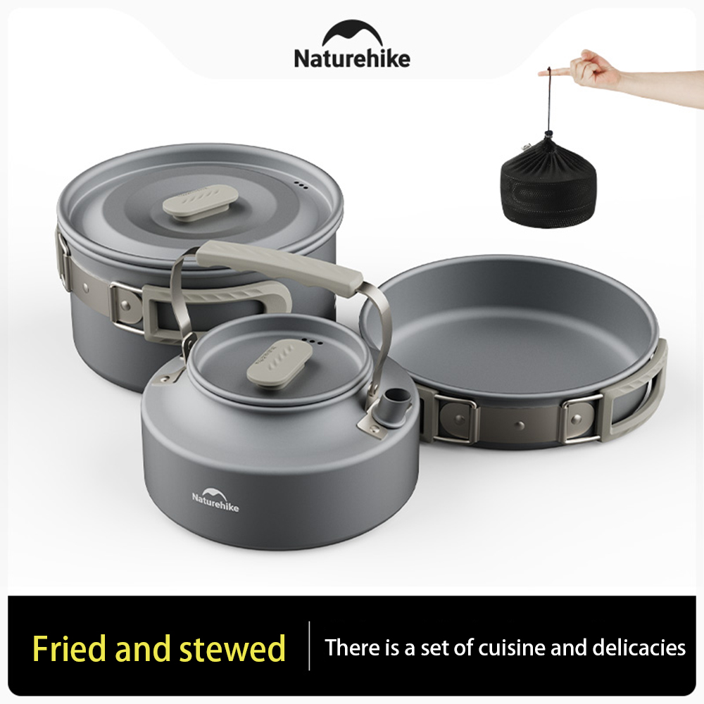 Naturehike ชุดหม้อกลางแจ้ง,อุป - Camping Cooking Frying Pan บทวิจารณ์และราคา