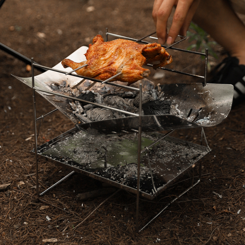 การเผาไหม้ไม้เตาแคมปิ้งแบบพกพา - Camping Cooking Fire Stove บทวิจารณ์และราคา