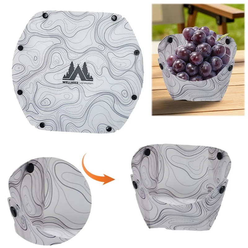 พับบนโต๊ะอาหารแบบพกพาชามจานชาม - Camping Cooking Kits บทวิจารณ์และราคา